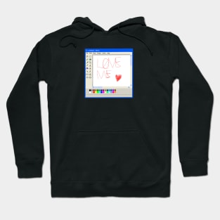 Love me. MS Paint pencil drawing Hoodie